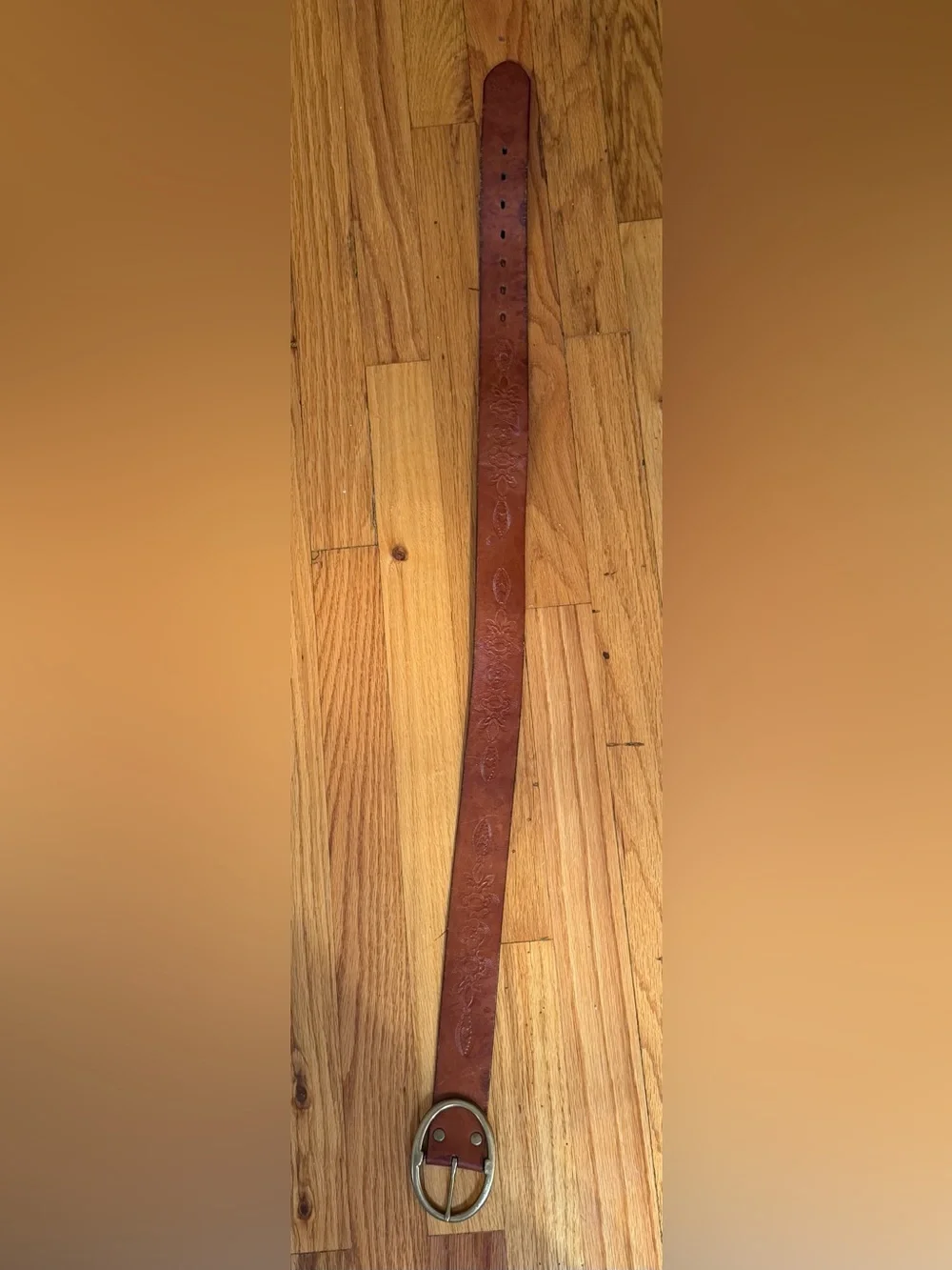 Banana Republic Genuine Leather Embossed Brown Belt Size S 36”
